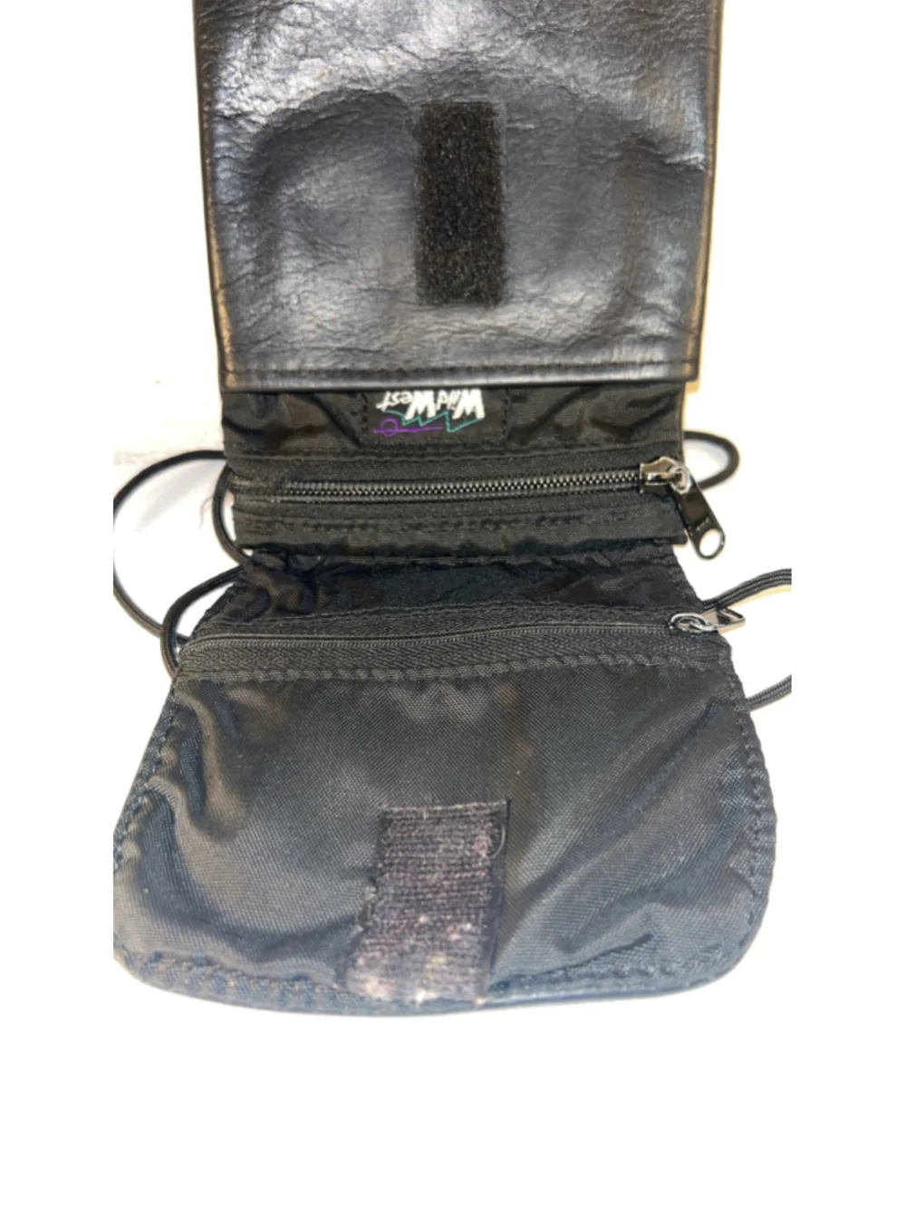 Women's Wild West Black Leather Crossbody Bag One Size